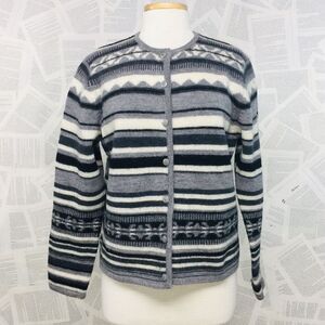 Vintage Nordic 100% Wool Karen Scott Cardigan Sweater M